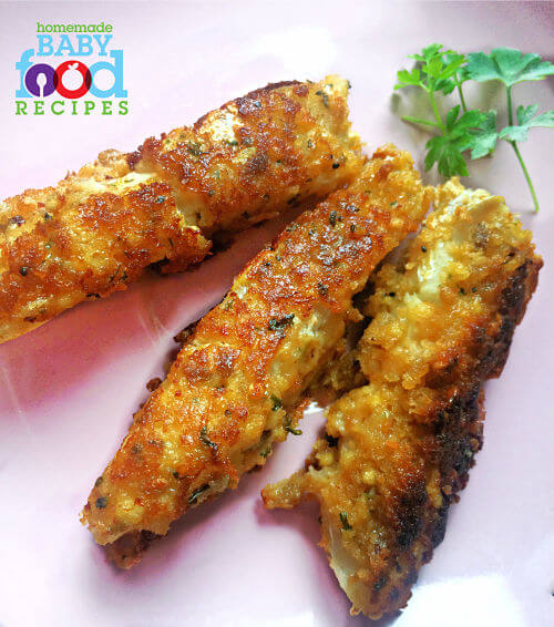 Easy homemade fish fingers for baby