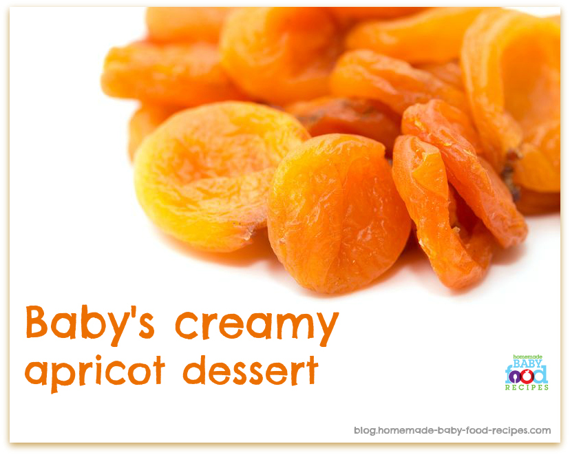 Baby's creamy apricot dessert