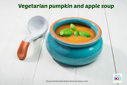 Vegetarian pumpkin and apple soup
