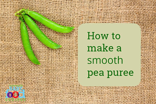 Baby's pea puree isn't smooth enough