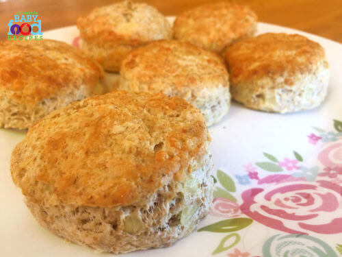 Easy cheesy whole wheat scones for baby