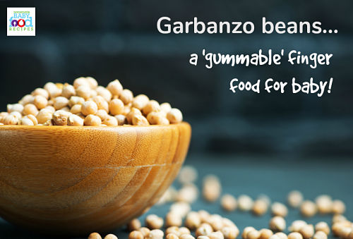 Garbanzo beans - a finger food for baby