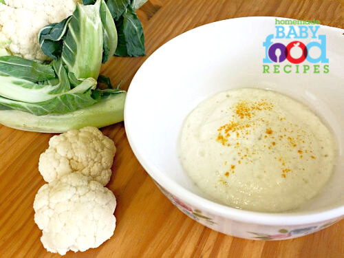 Creamy cauliflower puree for baby