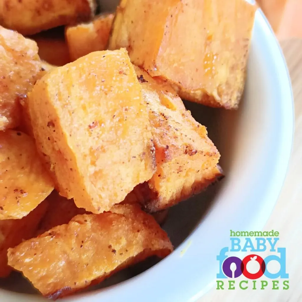 Sweet potato cubes