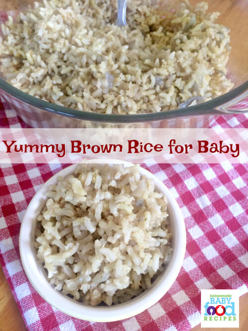 Yummy brown rice for baby