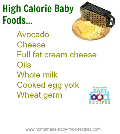 High calorie baby foods