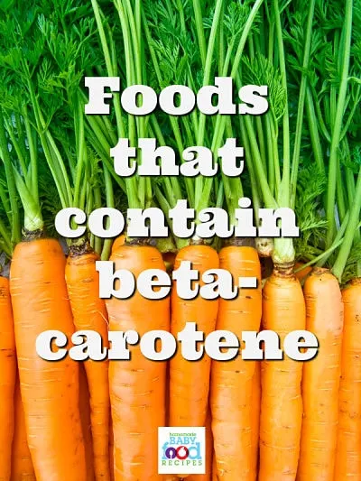 Foods that contain beta-carotene