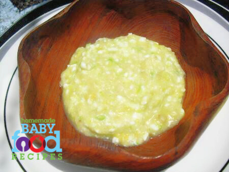 Avocado Banana And Cottage Cheese Puree The Homemade Baby Food