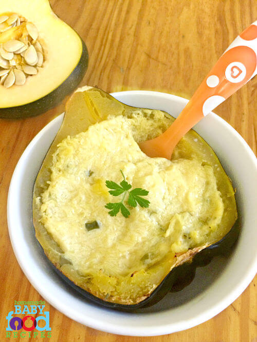 Twice baked acorn squash for baby