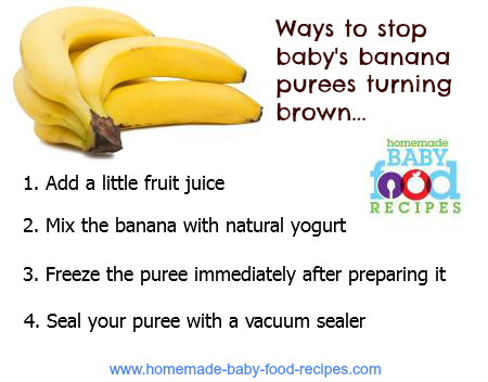 Banana puree for store 5 month baby