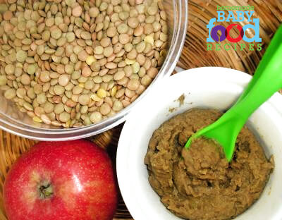 Baby S Lentil And Apple Puree The Homemade Baby Food Recipes Blog