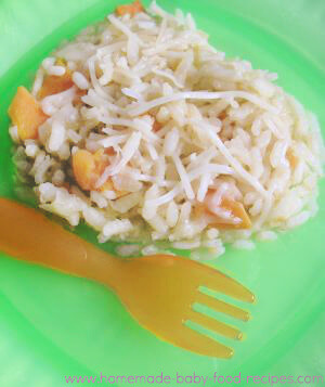 Baby's sweet potato and apple risotto