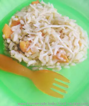 Baby's sweet potato and apple risotto