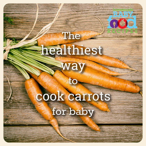 making carrots for baby food