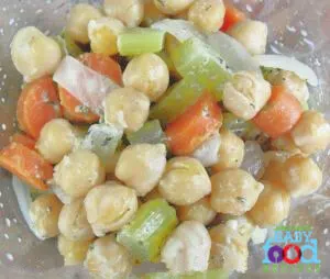 Chickpeas and vegetables