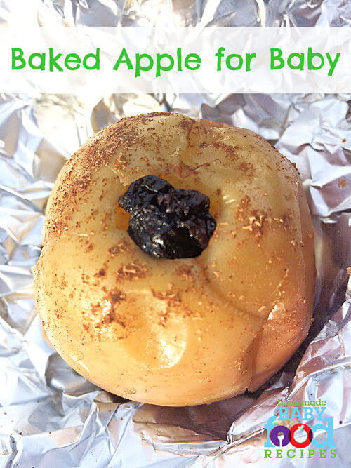 Baked apple for baby