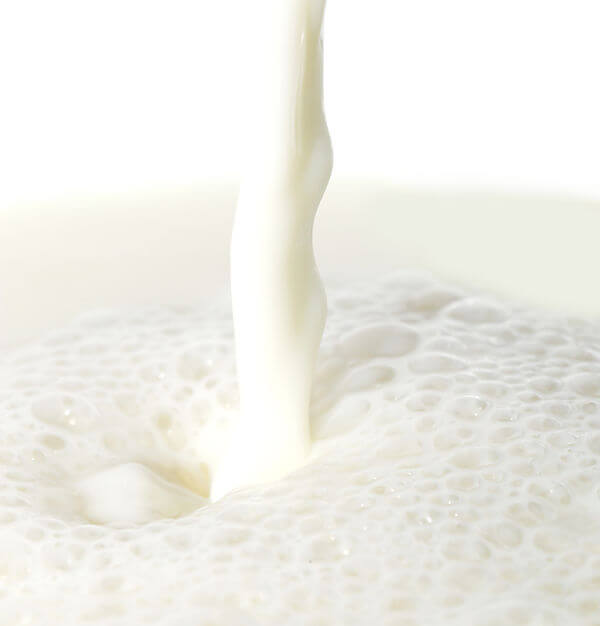 Creamy cold milk. Using milk in your oatmeal gives it a lovely, creamy texture 