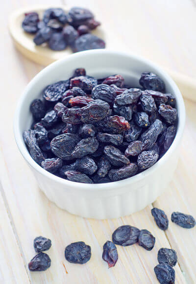 A bowl of raisins. These add a nice touch of sweetness to baby's oatmeal